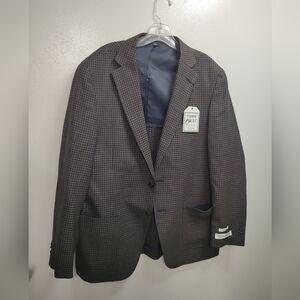 Jos. A. Bank Men's Navy and Brown Checkered Blazer